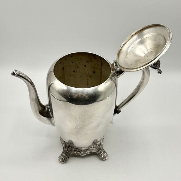 F B Rogers Silver Co. Silver Plated Vintage 19th Century Tea Pot #2670 - Picture 8 of 13